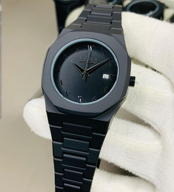 Full Black Aura Quartz Watch – Sleek, Lightweight & Premium Analog Timepiece for Men