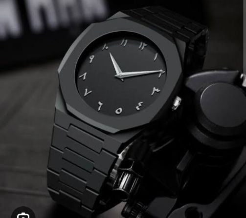 Full Black Aura Quartz Watch – Sleek, Lightweight & Premium Analog Timepiece for Men