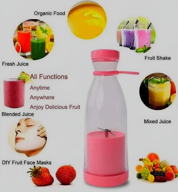 Mini Portable Blender Rechargeable Electric Fruit Juicer Mixers – 420ml